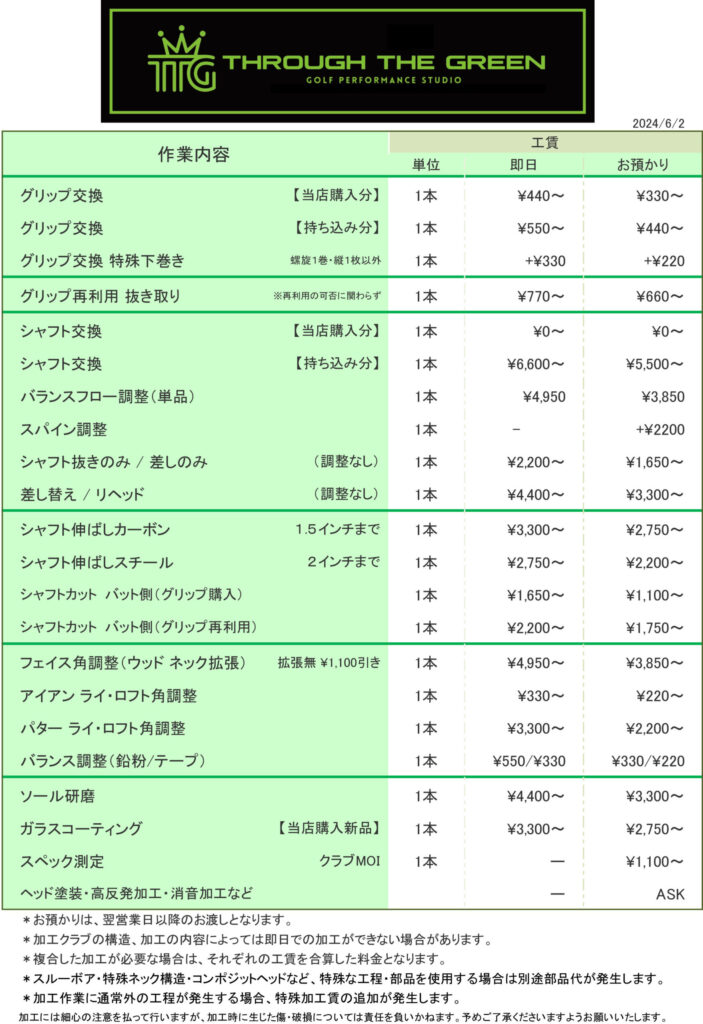 工賃表20250602