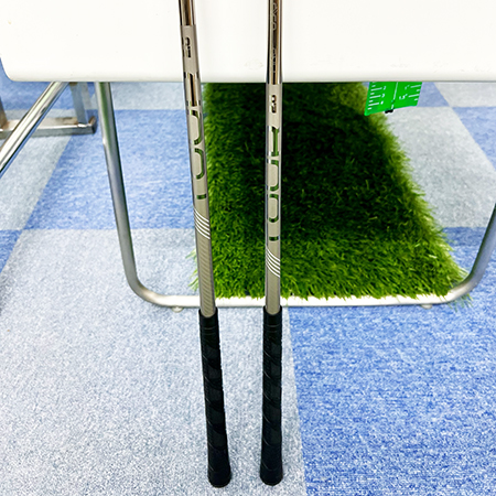 Pingのドライバーと4wのシャフトを並べてみる